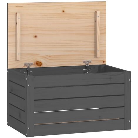 vidaXL Boîte de Rangement Bois Massif de Pin Coffre Multicolore Multi-taille