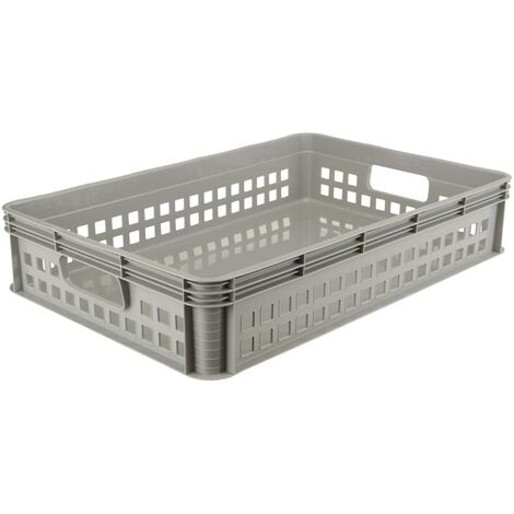 Boîte de rangement, Gris clair, 60 x 40 x 12 cm, 22 L
