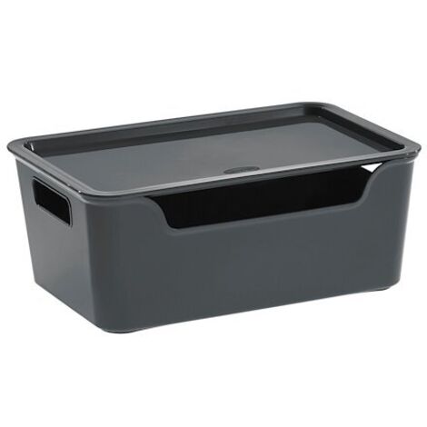 Boîte de rangement grise polypropylène 4,22 L Cep Bella - Lot de 6