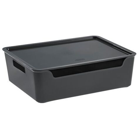 Boîte de rangement grise polypropylène 9,15 L Cep Bella - Lot de 6