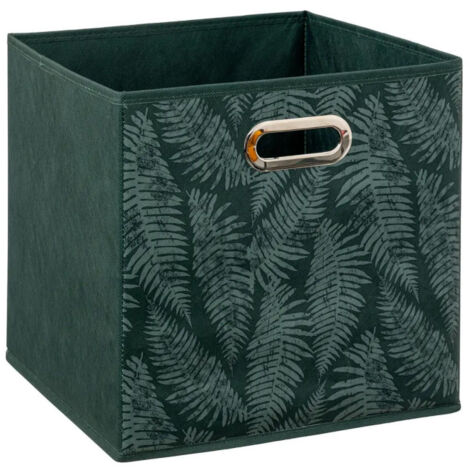 Boîte de Rangement "Herbier" 31x31cm Vert Foncé
