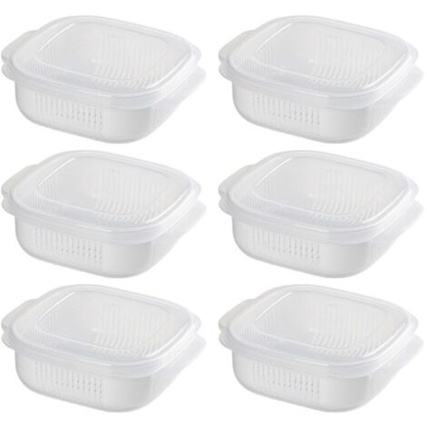 Boîte de rangement hermétique pour riz — Conteneur alimentaire compact et réutilisable pour cuisine et réfrigérateur, avec couvercle transparent — 6,1 x 5,16 x 1,54 pouces