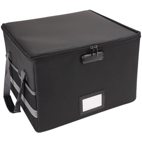 Boîte de rangement ignifuge et antistatique, pliable et ignifuge, avec poignée, pour la maison et le bureau