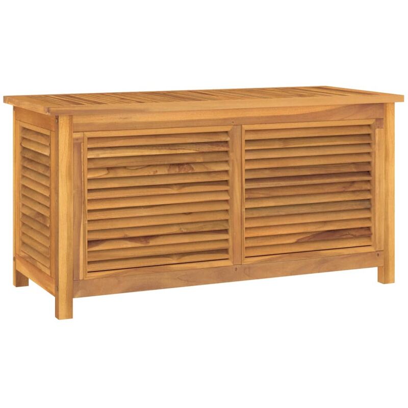 Helloshop26 - Boîte de rangement jardin et sac 114 x 50 x 58 cm bois massif teck