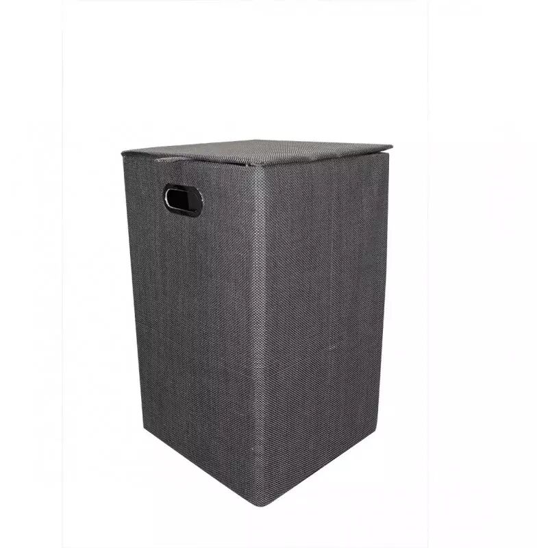 Panier à linge ou rangement gris foncé pliable avec couvercle - luc