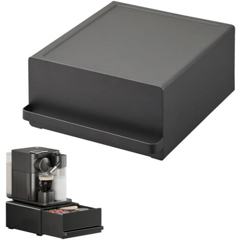 Boîte de rangement métallique pour capsules – Tiroir coulissant, organisateur de comptoir, moderne, gain de place