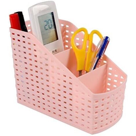 Boîte de rangement multifonctionnelle à 4 compartiments (rose)