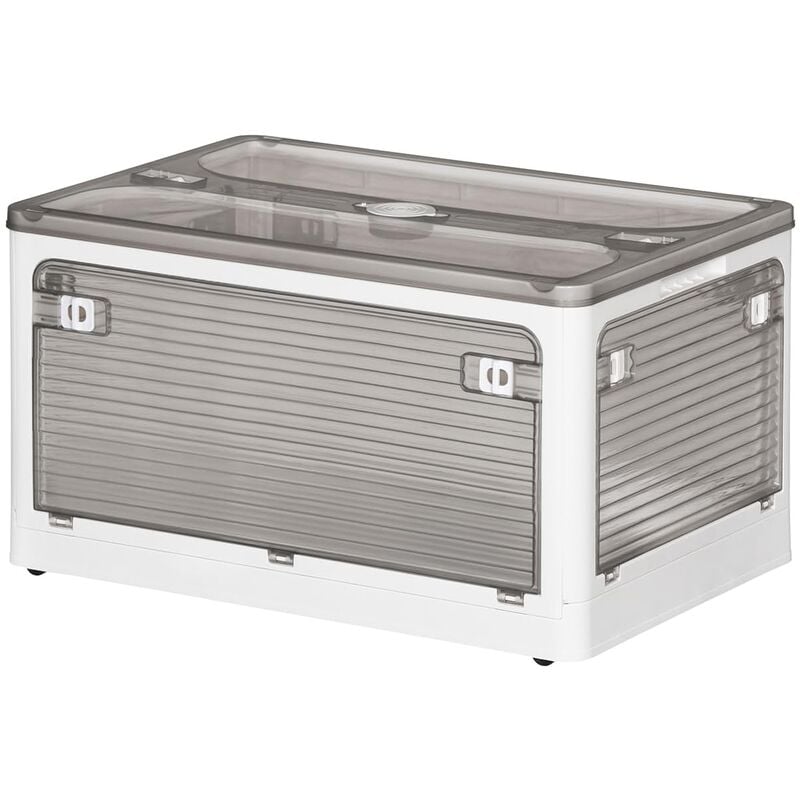 Boîte de rangement multifonctionnelle pliable en blanc.