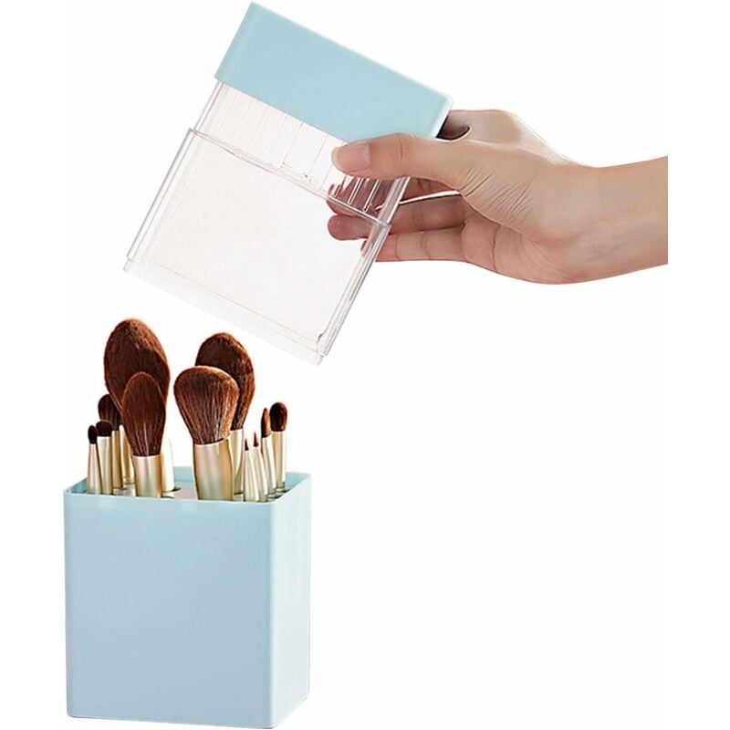 Fei Yu - Boîte de rangement multifonctionnelle pour pinceaux cosmétiques (bleu)