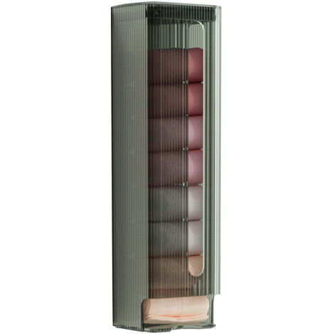 Boîte de Rangement Mural Sous-Vêtements Organisateur Polyvalent pour Culottes Chaussettes Salle de Bain Cuisine Translucide Gris