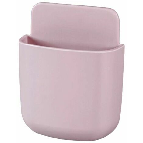 Boîte de rangement murale Boîte de rangement de télécommande climatisation Télécommande Boîte de rangement TV Support de téléphone Rose
