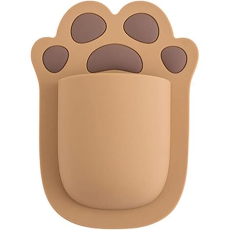 Boîte de Rangement Murale en Silicone de Support de Brosse à Dents de poinçon Gratuit de Dessin animé pour l'outil de Salle de Bain à la Maison