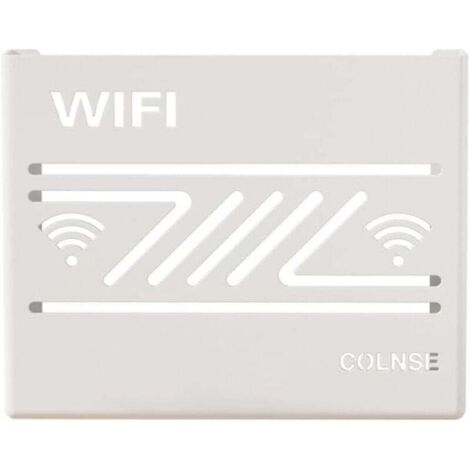 Boîte de rangement murale pour routeur Wi-Fi - Étagère murale décorative - Décoration murale - Multifonction pour routeur - Organisateur de câbles - Blanc