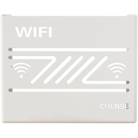Boîte de rangement murale pour routeur Wi-Fi - Étagère murale décorative - Décoration murale - Multifonction pour routeur - Organisateur de câbles - Blanc