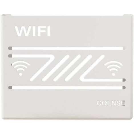 Boîte de rangement murale pour routeur Wi-Fi - Étagère murale décorative - Décoration murale - Multifonction pour routeur - Organisateur de câbles - Blanc