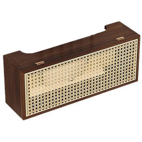 Boîte de rangement murale vintage en rotin massif pour routeur sans fil