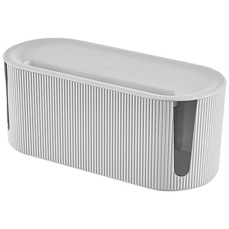 Boîte de rangement nordique para precios, cables, enrutadores Wi-Fi, blanco, 1 pieza