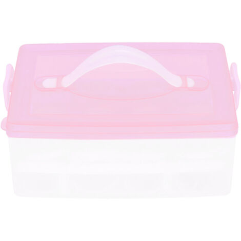 Boîte de Rangement Œufs 24 Cases Rose Portable Résistante aux Chocs Conteneur Protection
