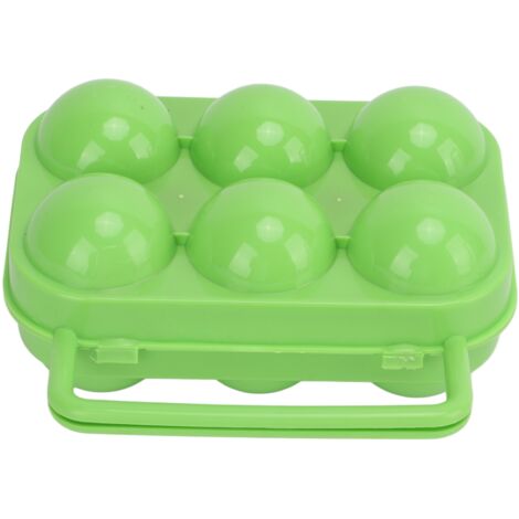 Boîte de Rangement Œufs Portable 6 Cases ABS, pour Transport et Stockage Intérieur/Extérieur