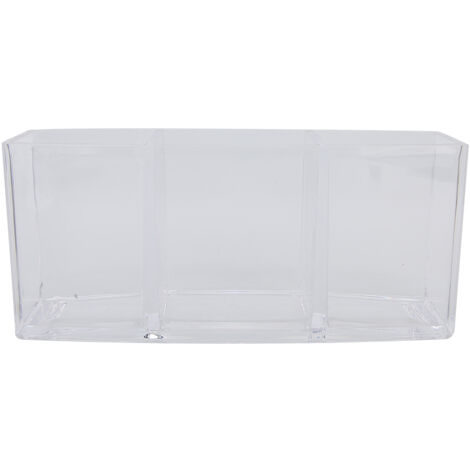 Boîte de Rangement Organisateur pour Pinceaux de Maquillage en Forme Rectangulaire Acrylique