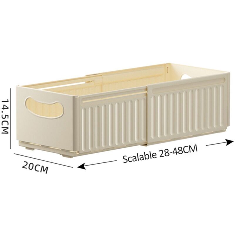 BOITE DE RANGEMENT - Organisateur tiroir rétractable, boîte rangement armoire réglable, empilable, 1 pc grand