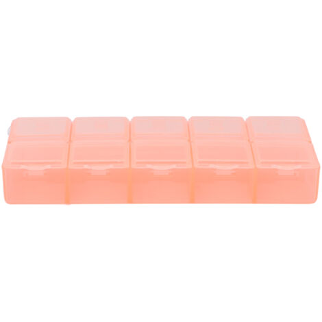 Boîte de Rangement Perles 10 Compartiments Transparente Portable Résistante Organisateur Bijoux Plastique Multifonction