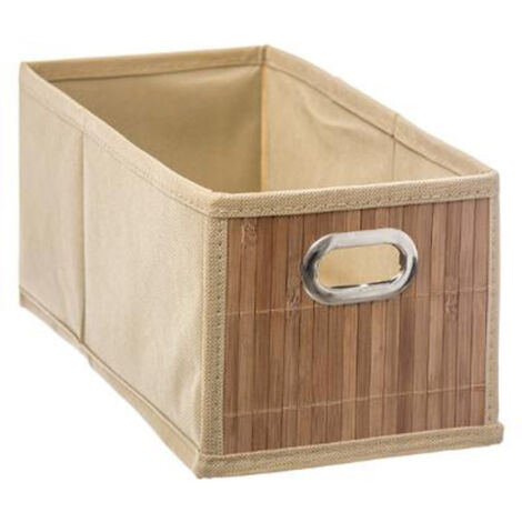 Boîte de Rangement Pliable "Bambou" 15x31cm Naturel