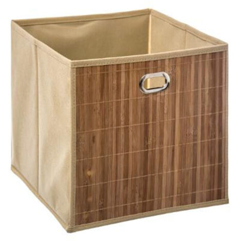 Boîte de Rangement Pliable "Bambou" 31x31cm Naturel