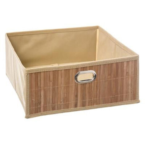 Boîte de Rangement Pliable Basse "Print" 31x31cm Naturel