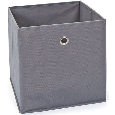 Boîte de rangement pliable tissu gris Peggy