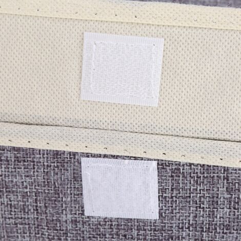 Boîte de Rangement Pliable Tissu pour Vêtements, Jouets, Livres - Organisateur Armoire (Gris)
