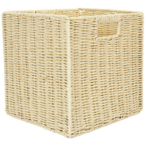 MUSISALY Panier Tressé En Algues Naturelle M, Panier De Rangement Rectangulaire, Léger Et Robuste, Usage Domestique Cuisine, Rangement Multifonction Pour Fruits Et Snacks
