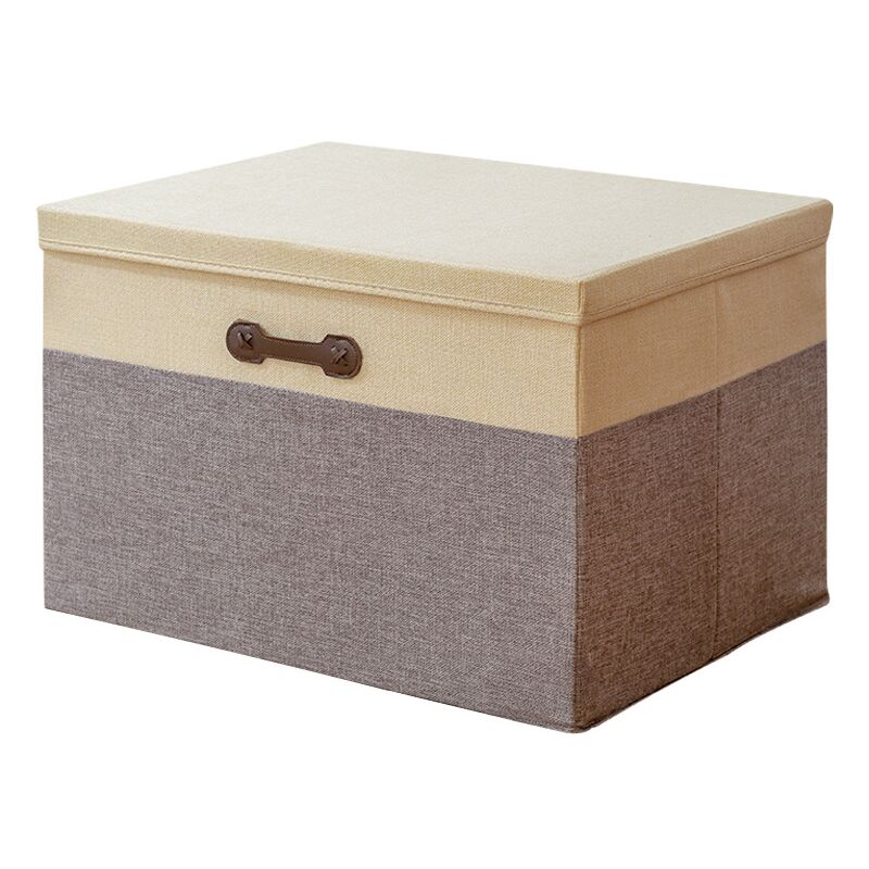 Boîte de rangement pliante en tissu gris clair 30L (40x30x25cm) garde-robe de maison