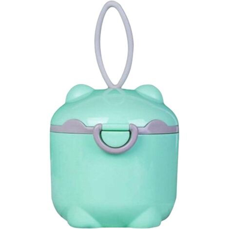 Boîte de rangement portable en poudre de lait pour bébé avec cuillère (vert)