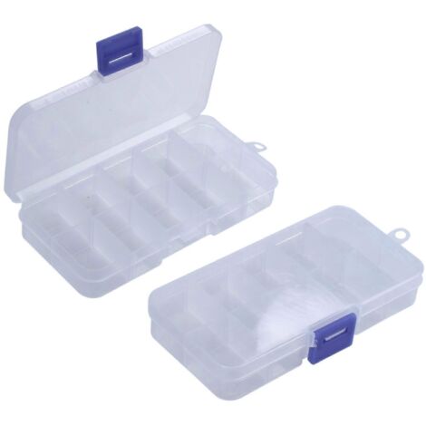 Boîte de rangement portable pour composants électroniques, 2 résistances en plastique à 10 emplacements --