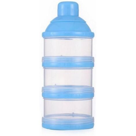 Boîte de rangement portable pour lait en poudre de voyage pour bébé (bleu)