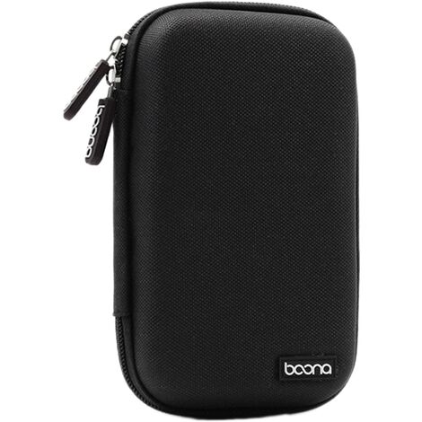 BoîTe de Rangement Portable Sac de Rangement éTanche pour Disque Dur Mobile 2,5 Pouces Alimentation Lecteur USB DonnéEs Dable Casque Noir
