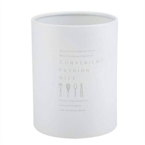 Boîte de rangement pot à couverts cuillère fourchette rangement baguettes inox blanc