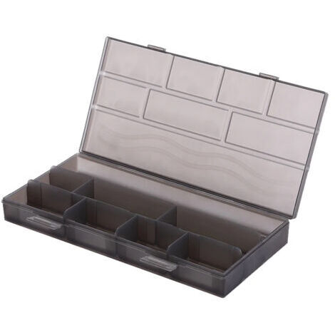 Boîte de rangement pour accessoires de cheveux (8 compartiments) : pour pinces à cheveux, ciseaux, peignes, épingles à cheveux, etc. Boîte de rangement vide pour outils à ongles.