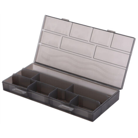 Boîte de rangement pour accessoires de coiffure (8 compartiments) : épingles, ciseaux, peigne, pinces à cheveux, etc. Boîte de rangement vide pour outils de manucure.