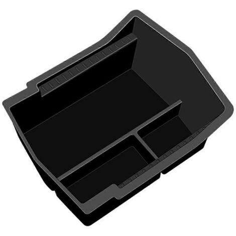 Boîte de rangement pour accoudoir de console centrale de voiture, plateau organisateur pour noir