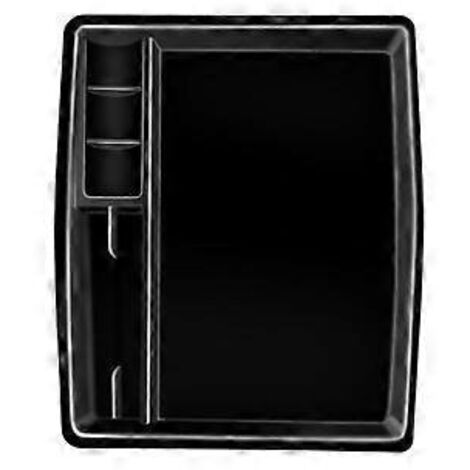 Boîte de rangement pour accoudoir de voiture, compatible avec les commandes centrales (modèle 2024), accessoires de rangement intérieurs, noire