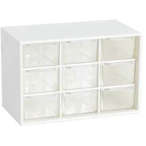Boîte de rangement pour bijoux, mini-armoire à déchets, tiroir à treillis, système de tri (comme illustré)