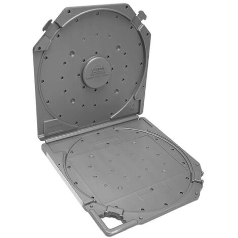 Boîte de rangement pour bobines réceptrices vides, protection complète pour bobines grises de 10 pouces.