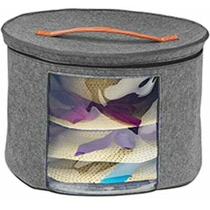Jalleria - Boîte de rangement pour chapeau avec couvercles, grand sac de rangement pour chapeau rond pour femme