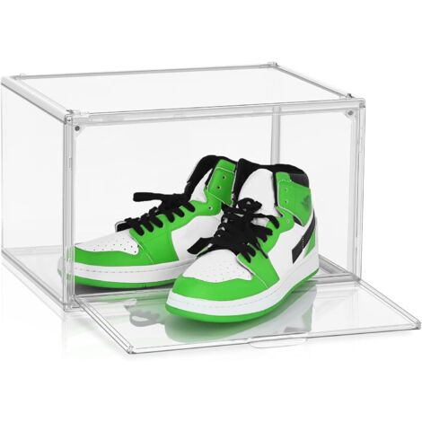 Boite De Rangement Pour Chaussures - Acrylique Transparente - Dimensions 36 x 27 x 22,5 cm - Porte Magnétique - Empilable - Pour Taille 45 - 1 Pièce