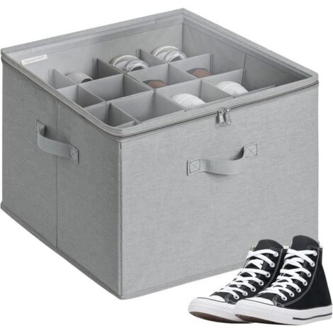 Boîte de rangement pour chaussures - Non spécifié - Modèle non spécifié - Gris - Carton renforcé - 14 paires