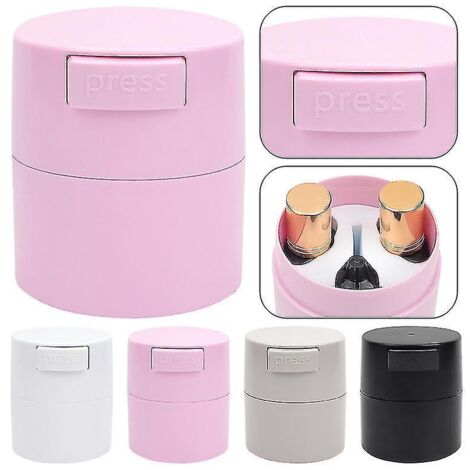 Boîte de rangement pour colle à extensions de cils, pot sous vide portable rose
