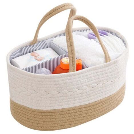 Boîte de rangement pour couches - Sac à couches - Panier de rangement portable - Boîte de rangement - Kaki