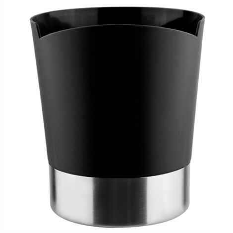 Boîte de Rangement pour Couverts Cuillère Fourchette Paille avec Support Gobelet pour Café Bar (Bleu)